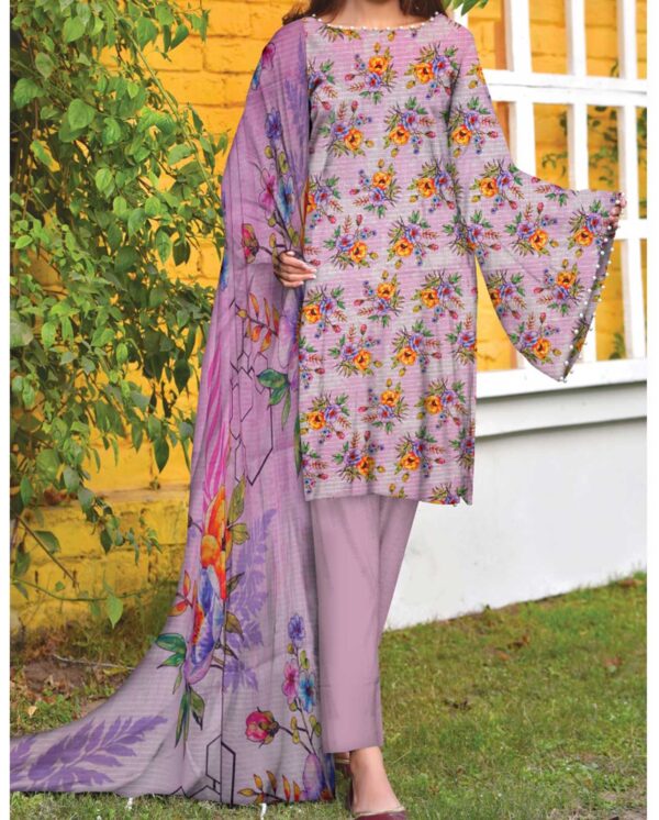 3 Piece Lawn Digital Print Banadora